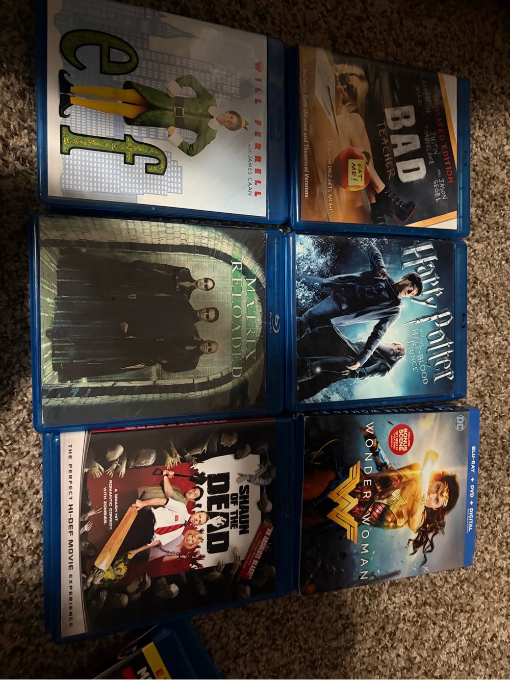 Blu-ray Movie Collection - Blue Cases (Set of 6)